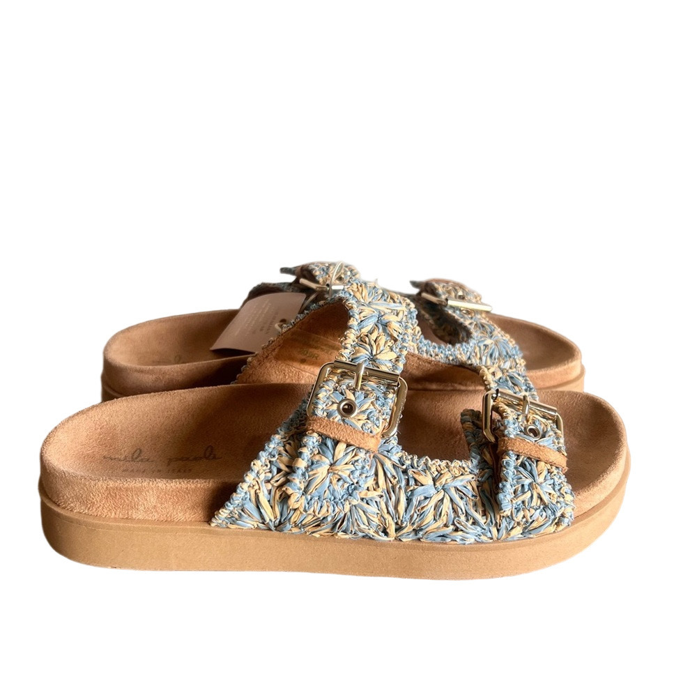 Mila Paoli NEW Women's Woven 2 Strap Buckle Sandal Size 9 #B1944